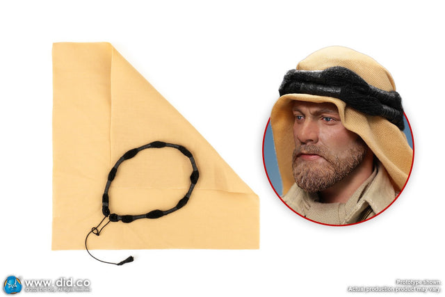 *Preorder* 1/6 Scale Shemagh + black rope tie - 1/6 WWII British SAS Special Forces Colonel – Alan - DID K80197 DID