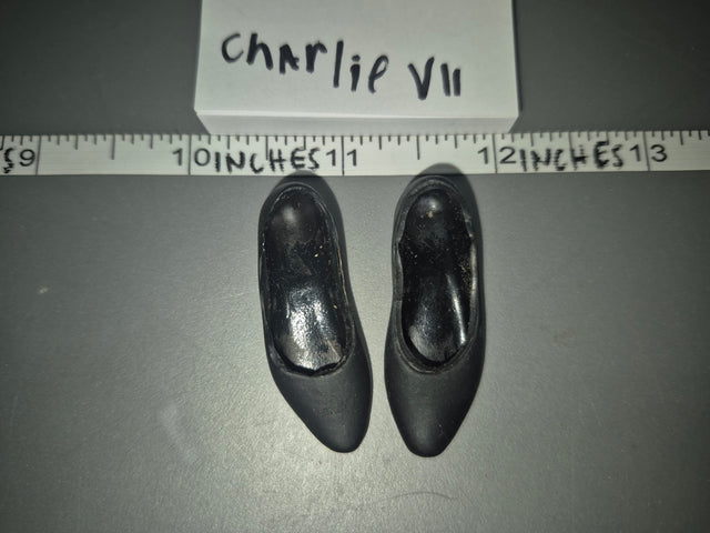 1/6 Scale Modern Era Black High Heel Shoes