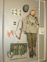1/6 Scale WWII US Army Airborne Radio Operator Figure with Accessories - 659