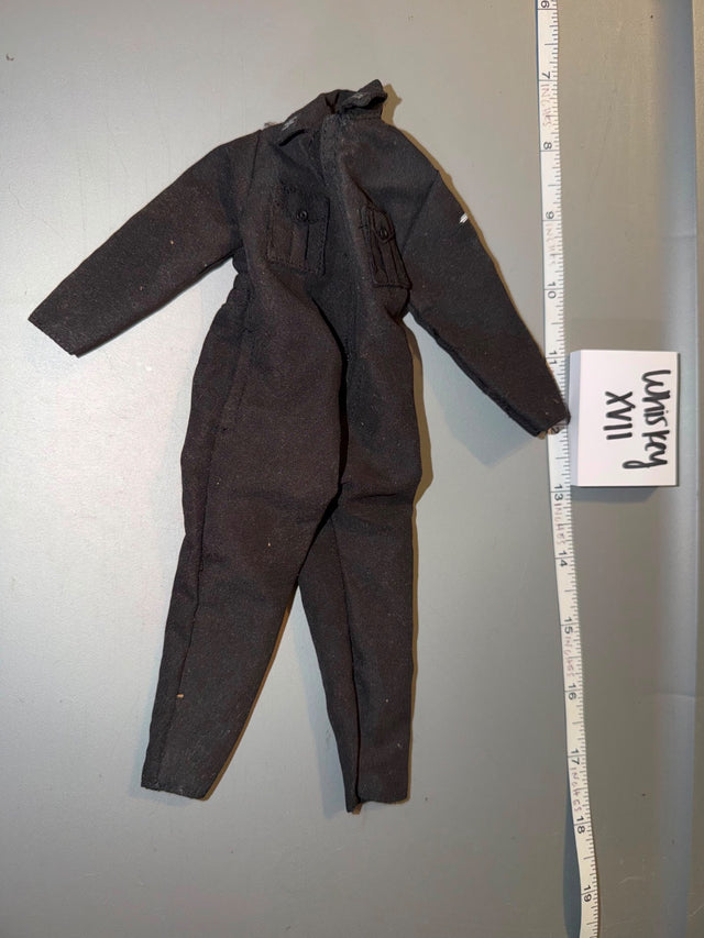 1/6 Scale Modern Era Black Tactical Jumpsuit / Coveralls