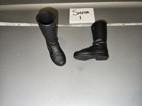 1/6 Scale Modern Era Black Knee High Riding Boots - Sierra I
