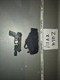 1/6 Scale Modern Era Pistol with Tactical Light and Holster - Zulu XVIII