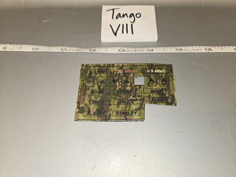 1/6 Scale Modern Era US Army OCP Multicam Name Tape and Rank Insignia Sheet - Tango VIII
