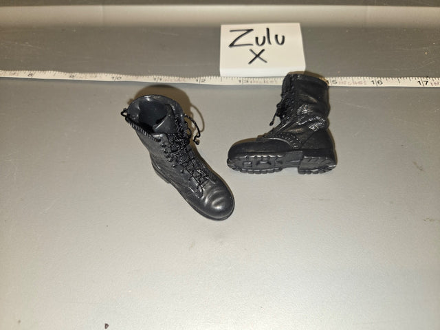 1/6 Scale Modern Era Black Combat Boots - Zulu X