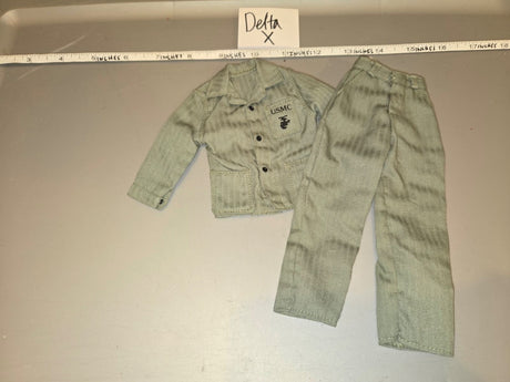1/6 Scale WWII USMC Herringbone Utility Uniform Set - Delta X