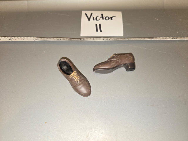 1/6 Scale WWII US Brown Oxford Dress Shoes - Victor II