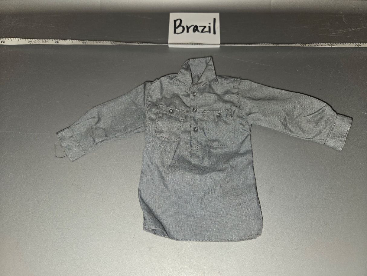 1/6 Scale WWII German Grey Work Shirt - Brazil