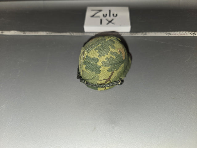 1/6 Scale WWII US M1 Helmet with Camouflage Cover - Zulu IX