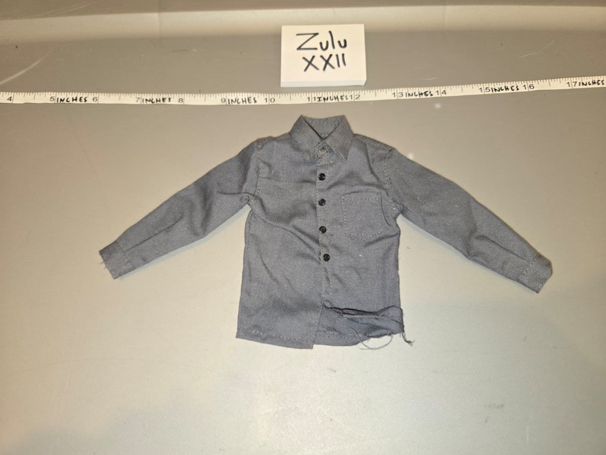1/6 Scale WWII German Grey Work Shirt