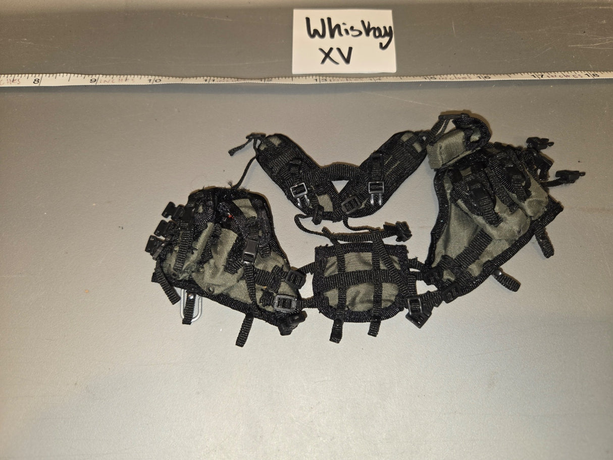 1/6 Scale Modern Era Tactical Chest Rig with MOLLE Pouches - Whiskey XV