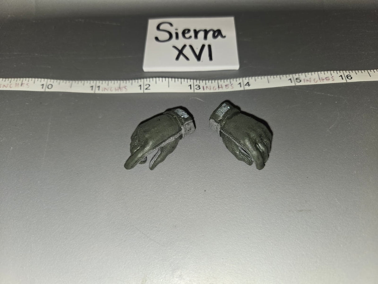 1/6 Scale Modern Era Olive Drab Tactical Gloved Hands - Sierra XVI