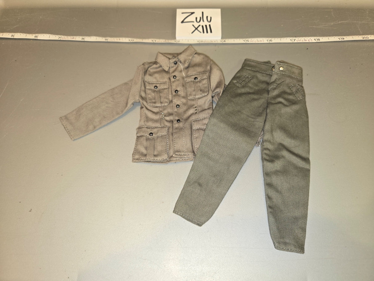 1/6 Scale WWII German Uniform Shirt and Trousers Set - Zulu XIII