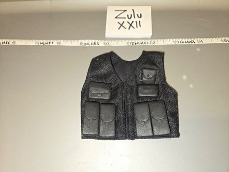 1/6 Scale Modern Era Black Tactical Load Bearing Vest