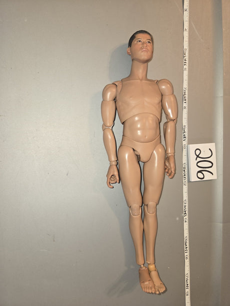 1/6 Scale Soldier Story Nude Male Figure Body with Asian Head Sculpt - 306