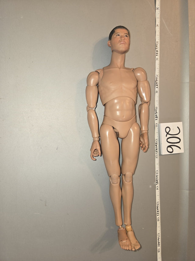 1/6 Scale Nude Male Figure Body with Asian Head Sculpt - 306