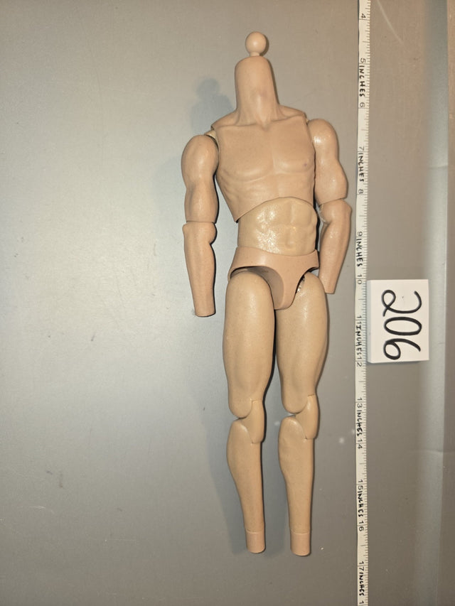 1/6 Scale Nude Male Muscular Action Figure Body - 306