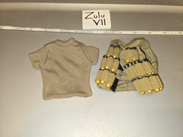 1/6 Scale Modern Era US T-Shirt and Shotgun Shell Chest Rig - Zulu VII