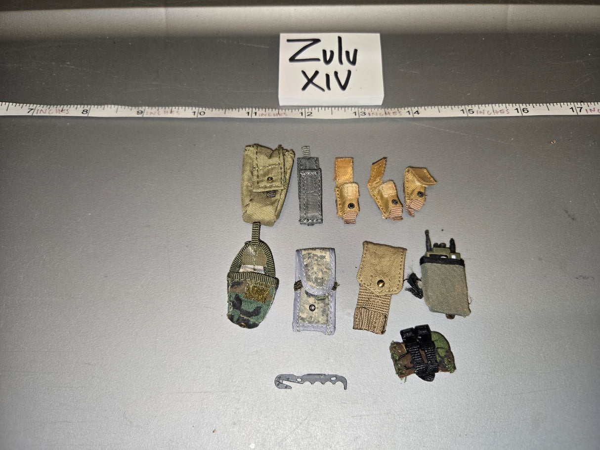 1/6 Scale Modern Era US MOLLE Tactical Pouch and Accessory Set - Zulu XIV