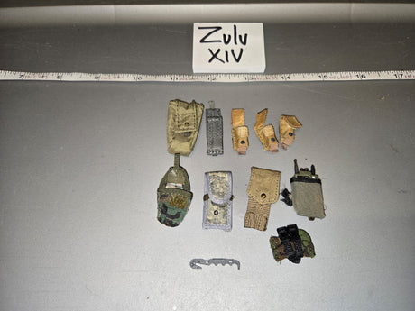 1/6 Scale Modern Era US MOLLE Tactical Pouch and Accessory Set - Zulu XIV