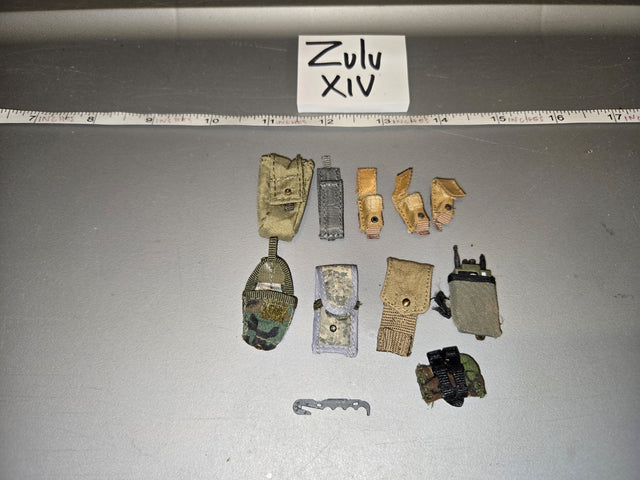 1/6 Scale Modern Era US MOLLE Tactical Pouch and Accessory Set - Zulu XIV