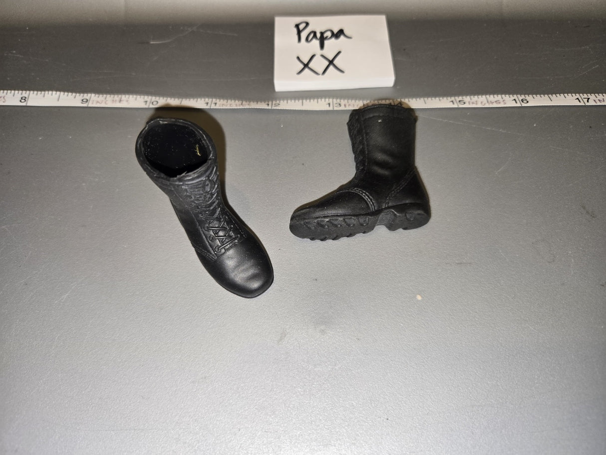 1/6 Scale Modern Era Black Tactical Boots - Papa XX
