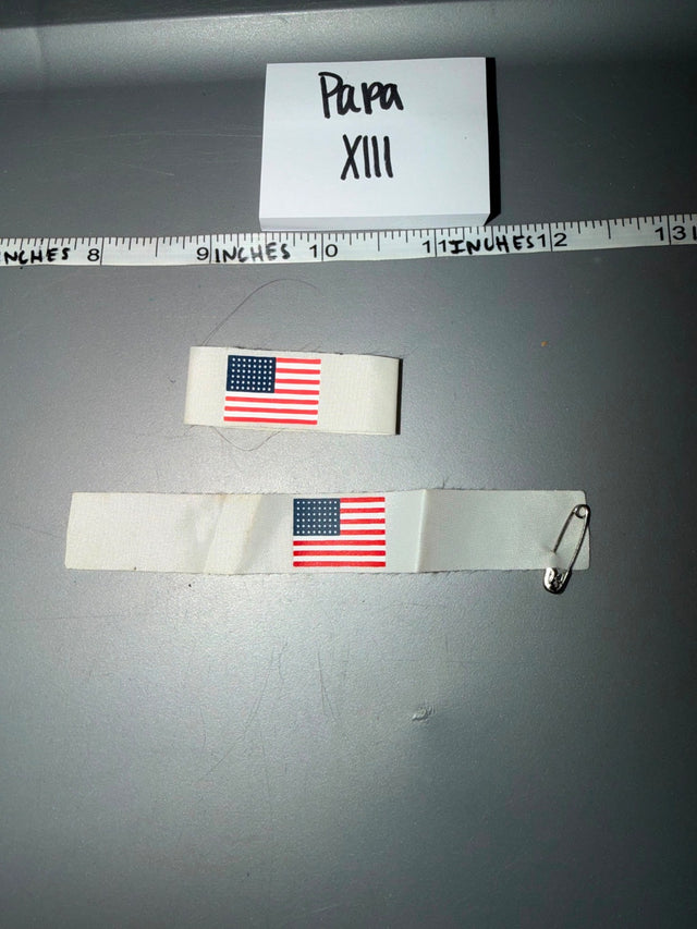 1/6 Scale WWII US Paratrooper Flag Arm Band Set - Papa XIII