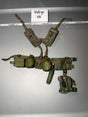 1/6 Scale Vietnam Era US Web Belt with Suspenders and Accessories - Indigo VIII