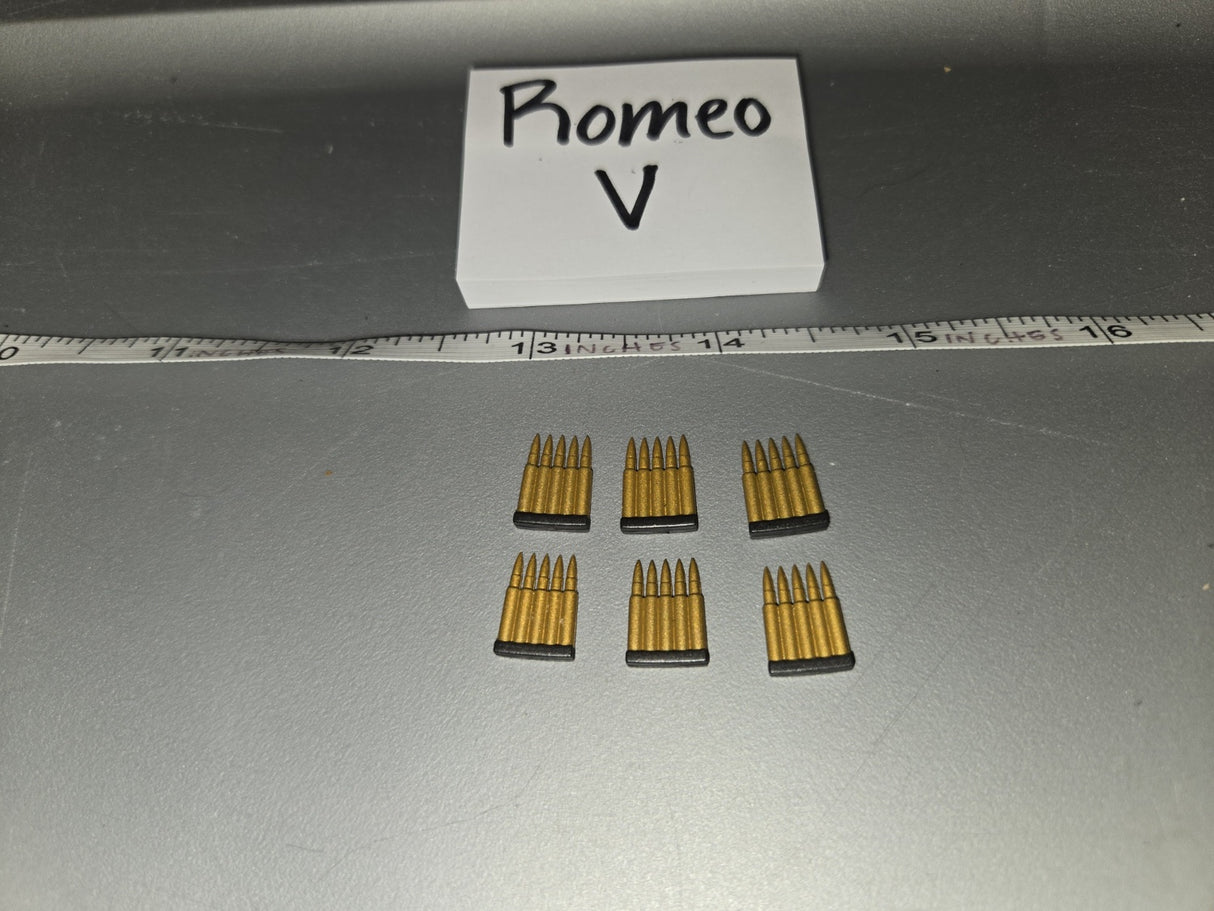 1/6 Scale WWII US M1 Garand En Bloc Clip Lot - Romeo V
