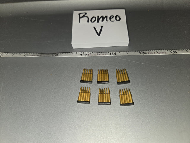 1/6 Scale WWII US M1 Garand En Bloc Clip Lot - Romeo V