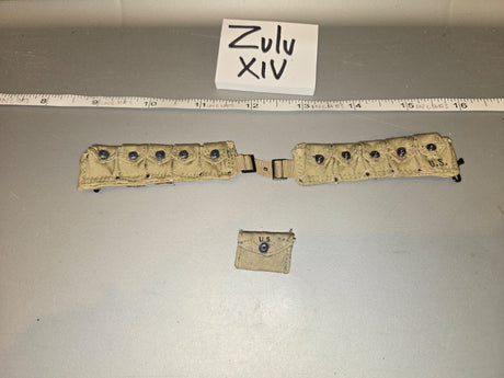1/6 Scale WWII US Cartridge Belt with First Aid Pouch - Zulu XIV