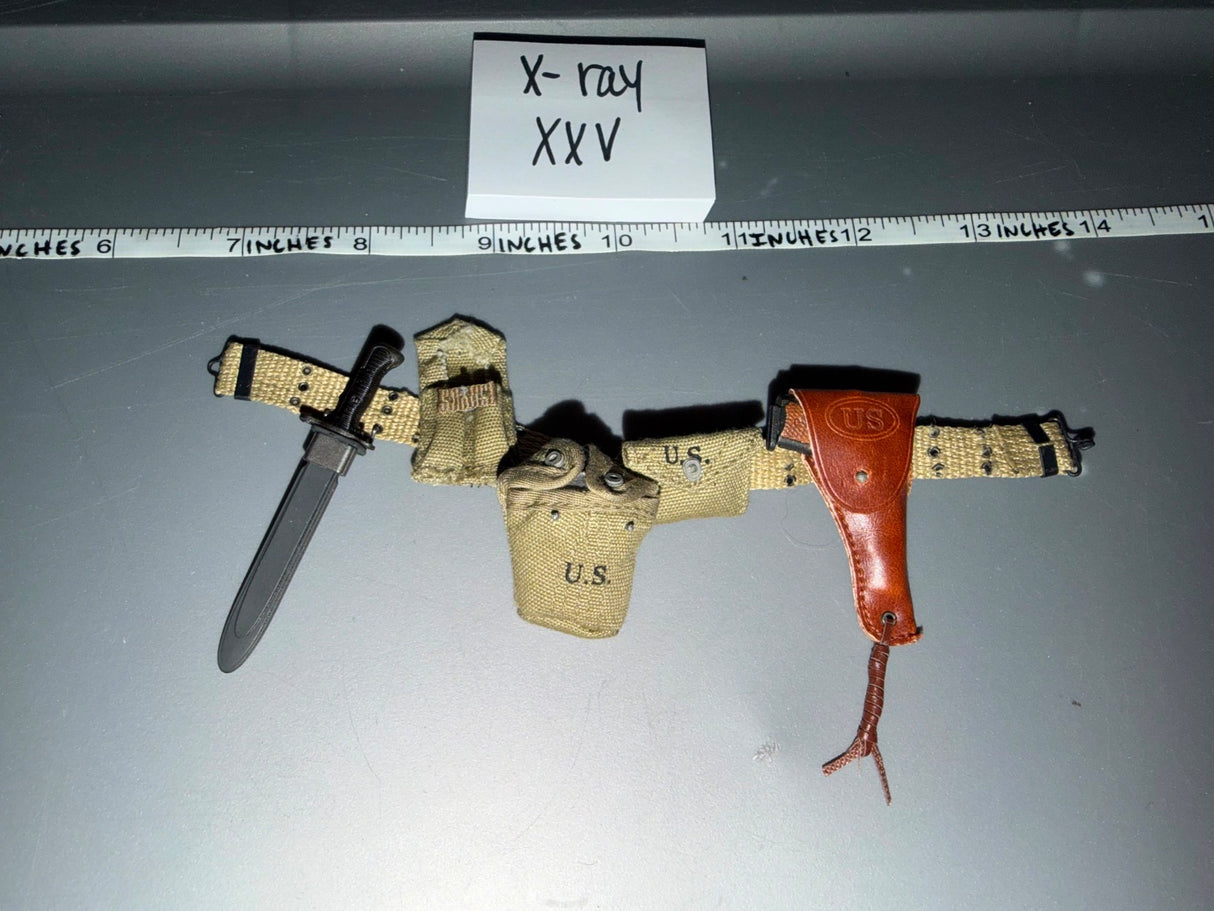 1/6 Scale WWII US Belt with M1916 Holster, Bayonet, and Pouches - X-ray XXV