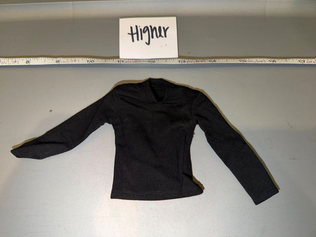 1/6 Scale Modern Civilian Black Long Sleeve Shirt - Higher