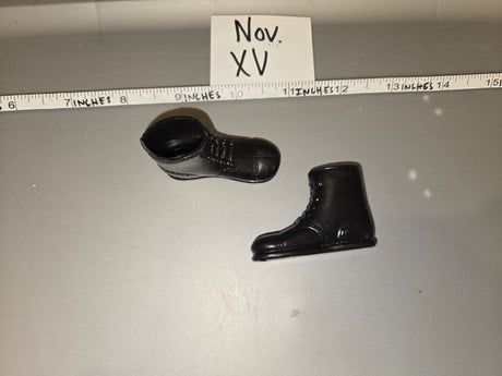 1/6 Scale WWII German Black Lace Up Boot Set - Nov. XV