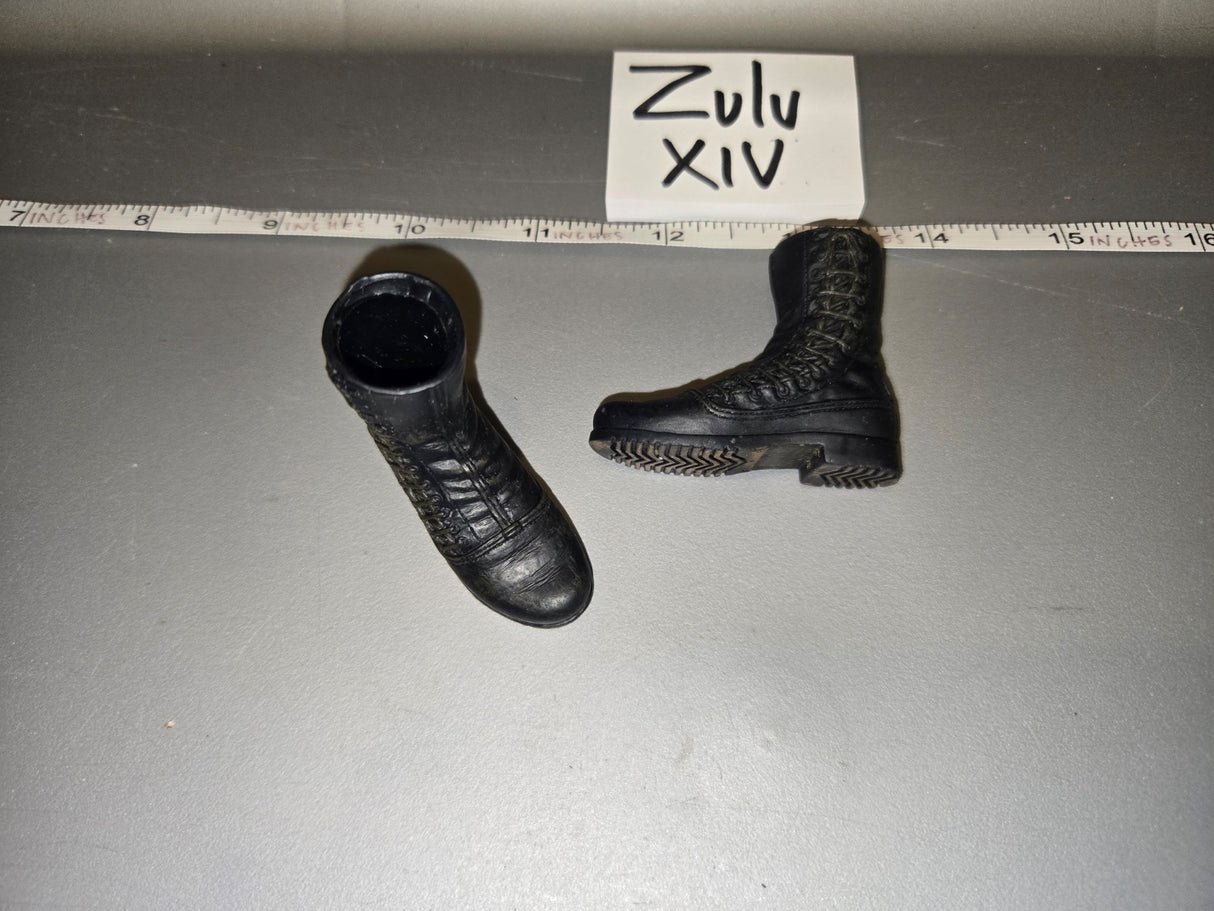 1/6 Scale Modern Era Black Combat Boots - Zulu XIV