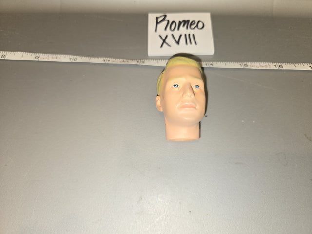 1/6 Scale Male Head Sculpt with Blonde Hair and Blue Eyes - Romeo XVIII