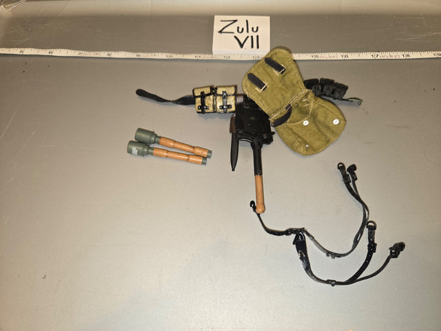 1/6 Scale WWII German Field Gear Lot with Stick Grenades and Entrenching Tool - Zulu VII