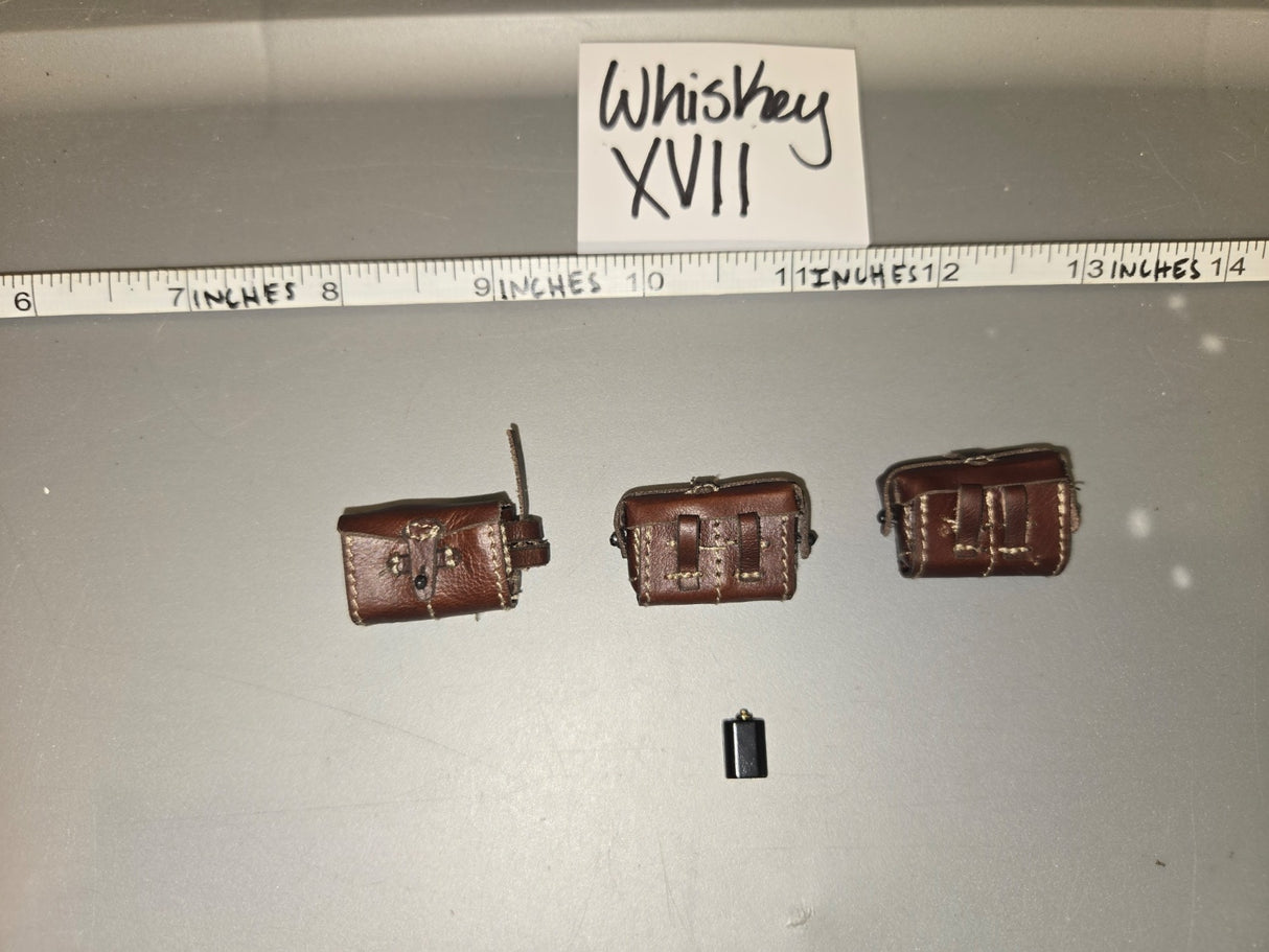 1/6 Scale WWII German Kar98k Triple Ammunition Pouch Set - Whiskey XVII