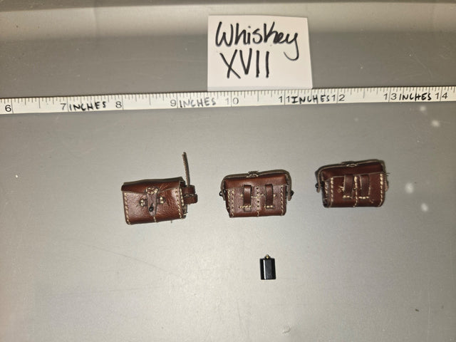 1/6 Scale WWII German Kar98k Triple Ammunition Pouch Set - Whiskey XVII