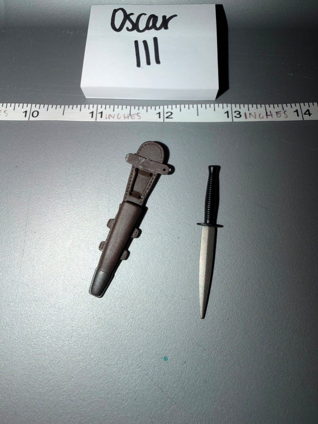 1/6 Scale WWII British Fairbairn-Sykes Fighting Knife and Scabbard