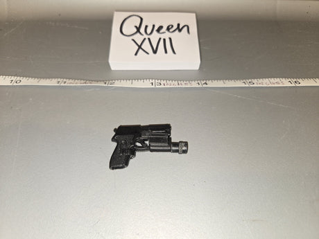 1/6 Scale Modern SIG Sauer P226 Pistol with Suppressor and Rail Mounted Light - Queen XVII