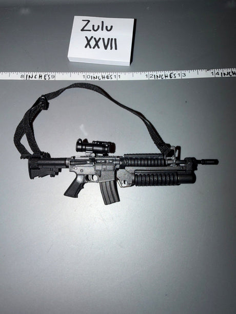 1/6 Scale Modern Era US M4A1 Carbine Rifle with M203 Grenade Launcher and Sling