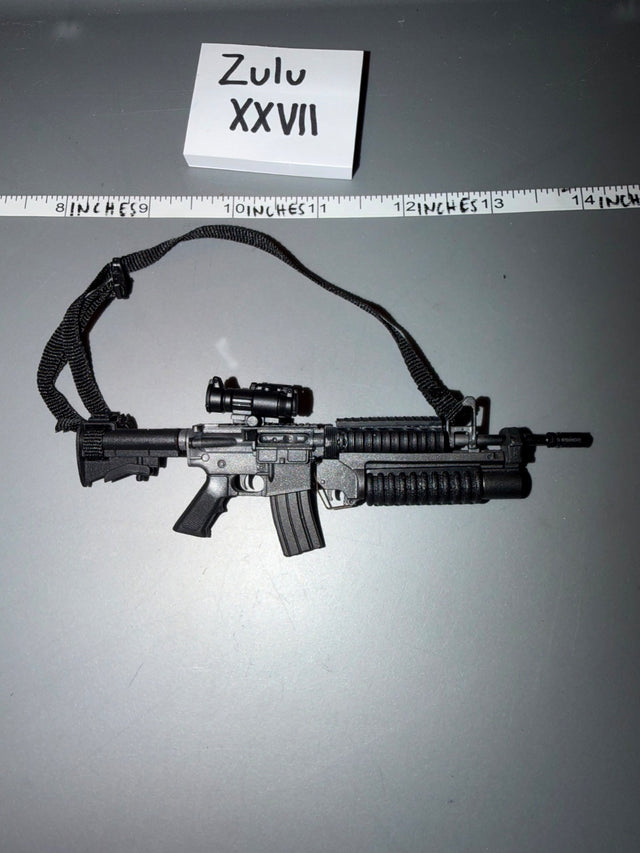 1/6 Scale Modern Era US M4A1 Carbine Rifle with M203 Grenade Launcher and Sling