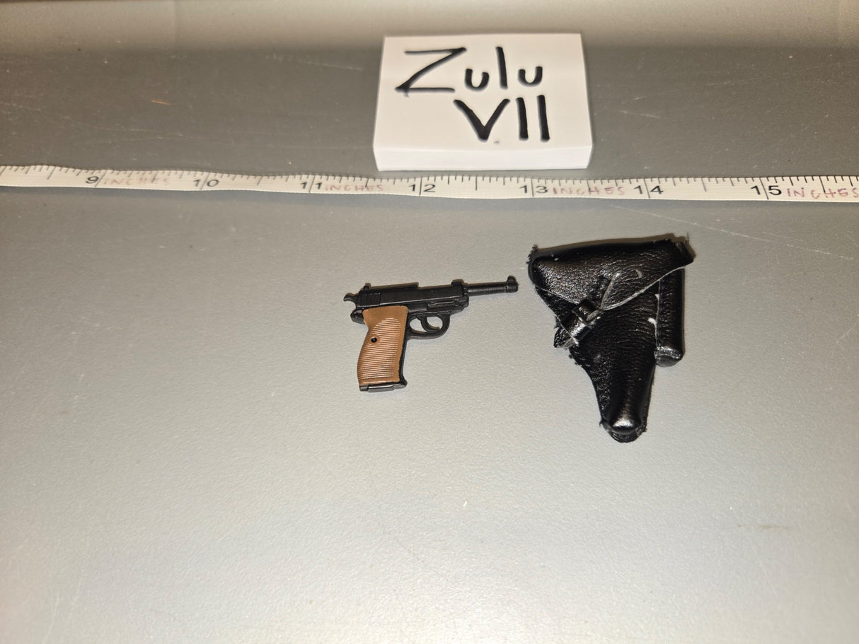 1/6 Scale WWII German Walther P38 Pistol and Holster - Zulu VII