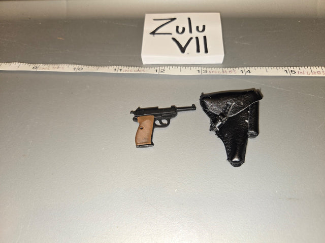1/6 Scale WWII German Walther P38 Pistol and Holster - Zulu VII