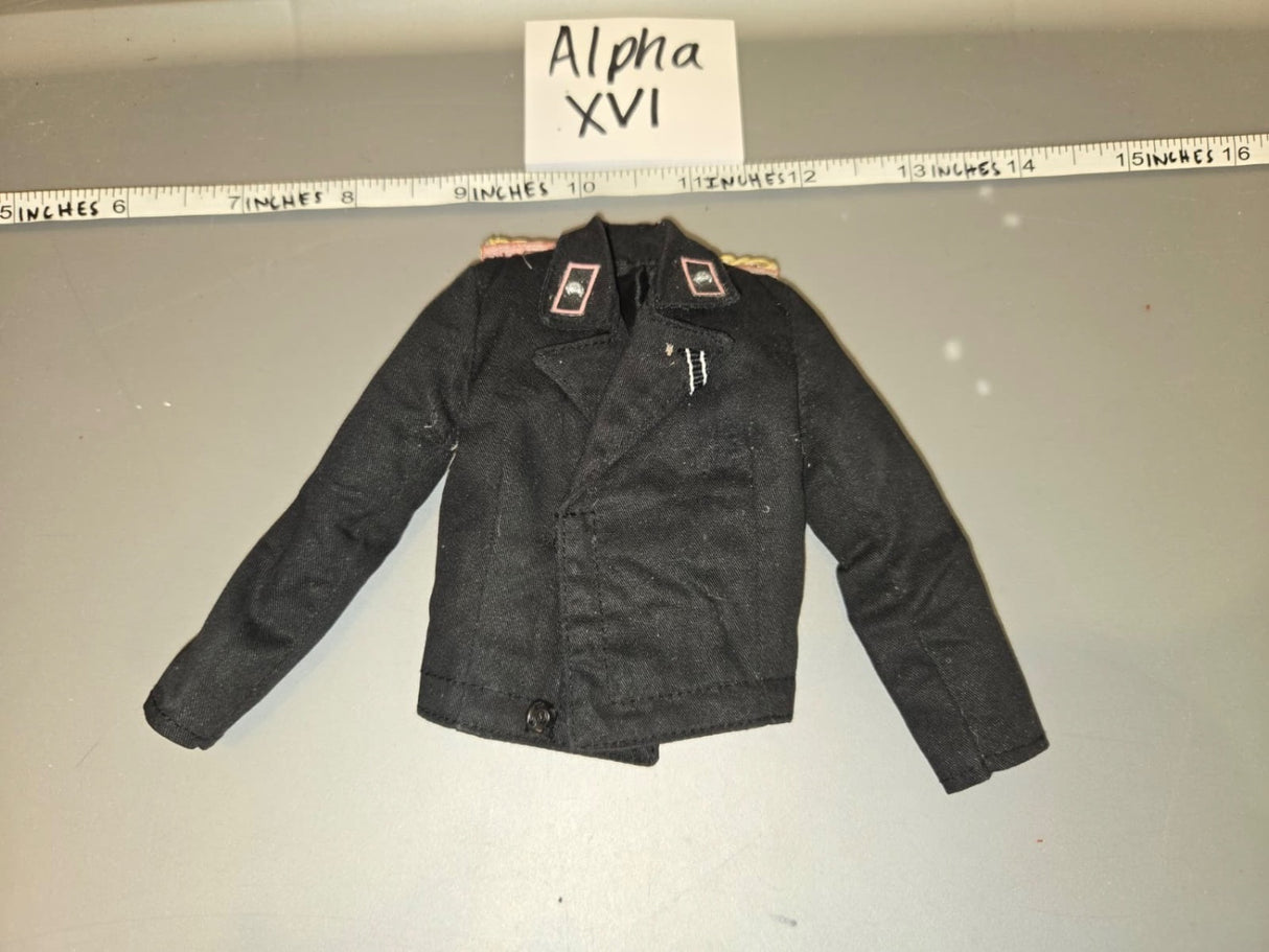 1/6 Scale WWII German Panzer Black Wrap Jacket - Alpha XVI
