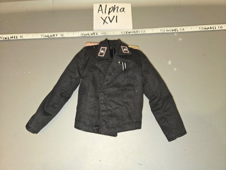 1/6 Scale WWII German Panzer Black Wrap Jacket - Alpha XVI