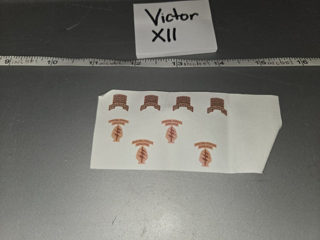 1/6 Scale Vietnam Era US Army Ranger Special Forces Airborne Patch Insignia Set - Victor XII