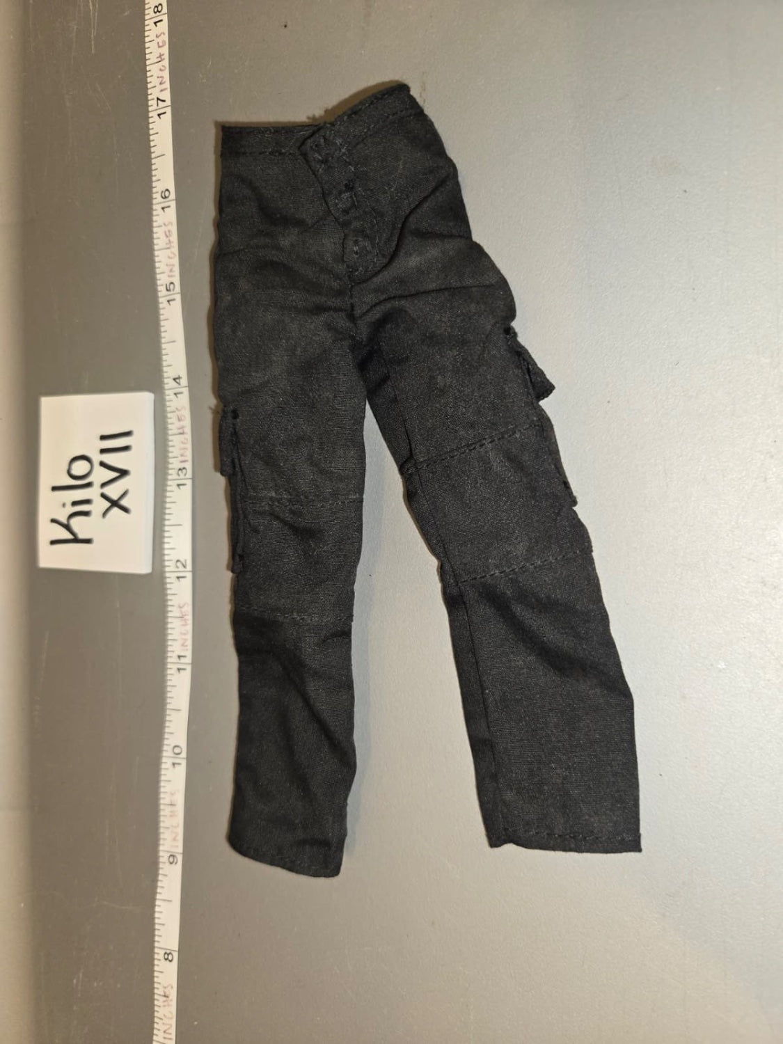 1/6 Scale Modern Era Black Cargo Pants - Kilo XVII
