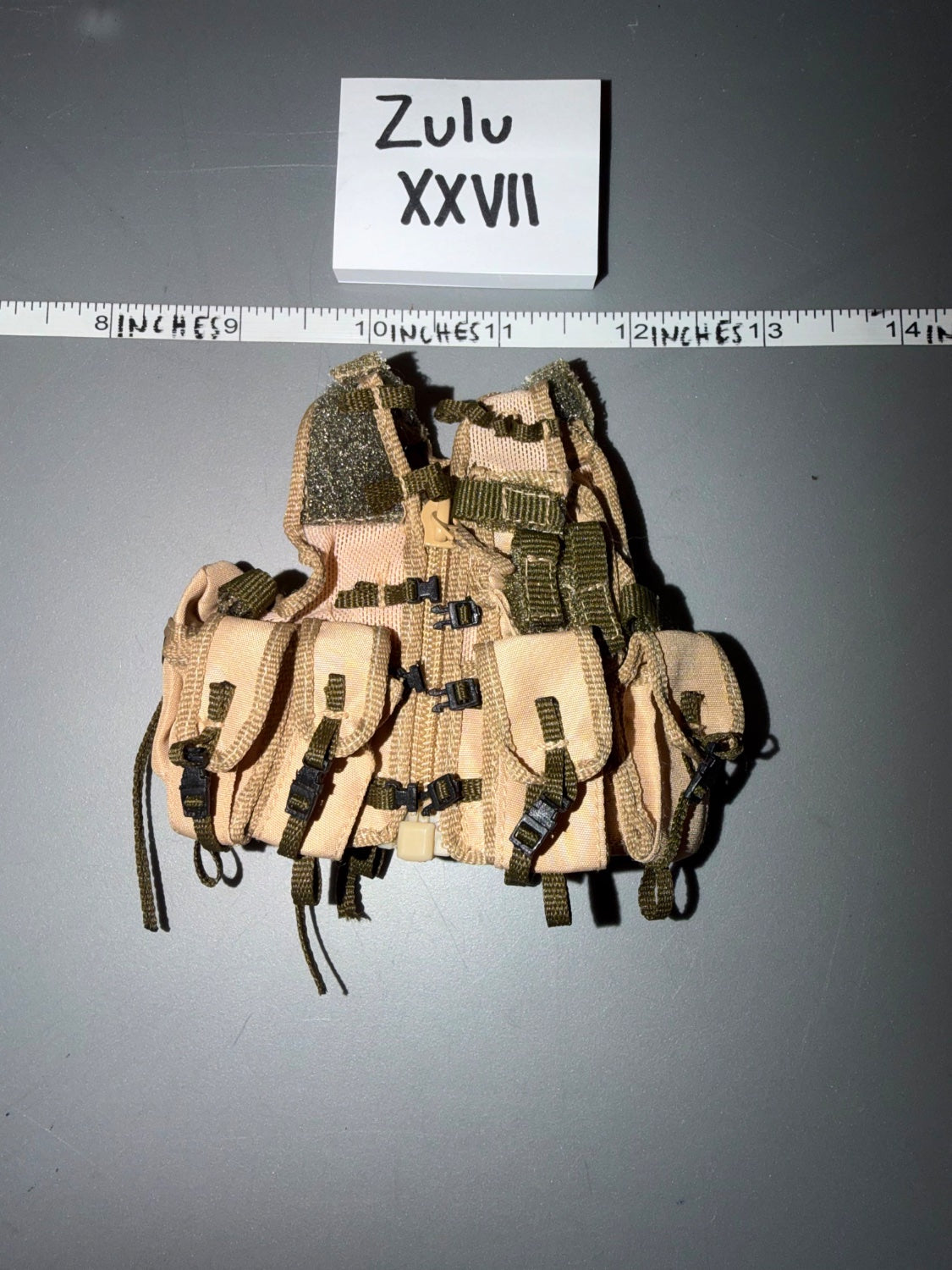 1/6 Scale Modern Era Desert Tan Tactical Assault Vest