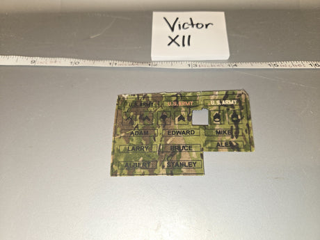 1/6 Scale Modern US Army OCP Name Tape and Rank Insignia Sheet - Victor XII